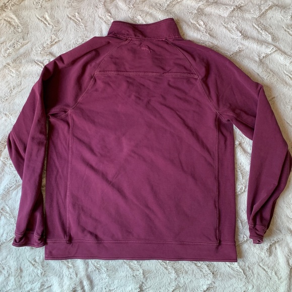 Tommy Bahama - Maroon 1/4 Zip - Picture 6 of 8